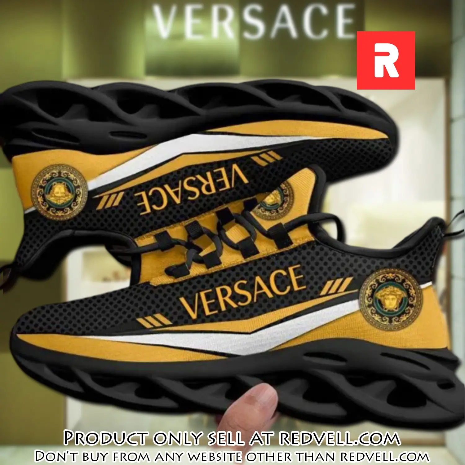 Versace medusa black premium max soul shoes luxury brand gifts for men women rv4511895